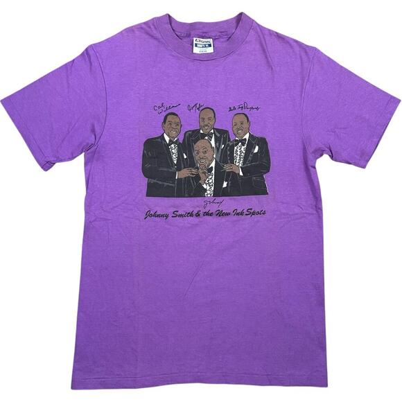 Johnny Smith & The New Ink Spots 80’s Vintage Band T-shirt - Picture 1 of 3